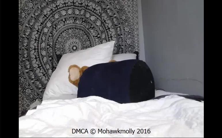 Mohawkmolly double dildo penetration in pussy and ass